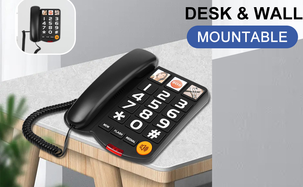 Landline Phone for Hard of Hearing, Phone for Seniors