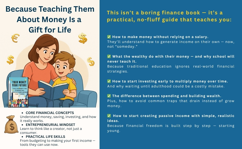 guide on how to make money for kids, teens. financial freedom for teens