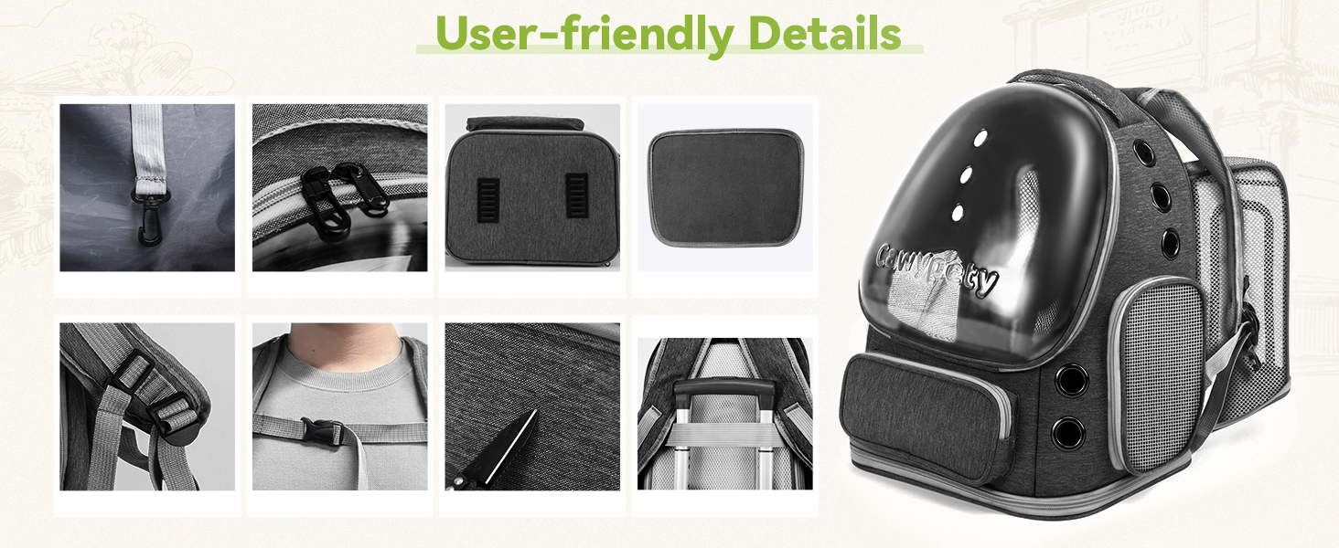 Black Expandable Cat Backpack