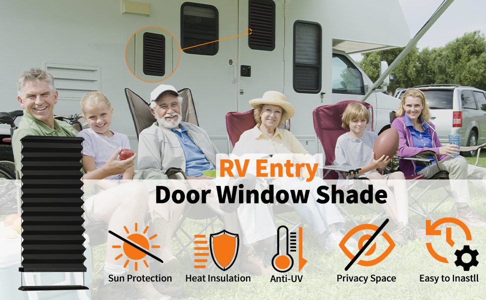 AODQ RV Door Window Shade Compatible with Lippert Prepped