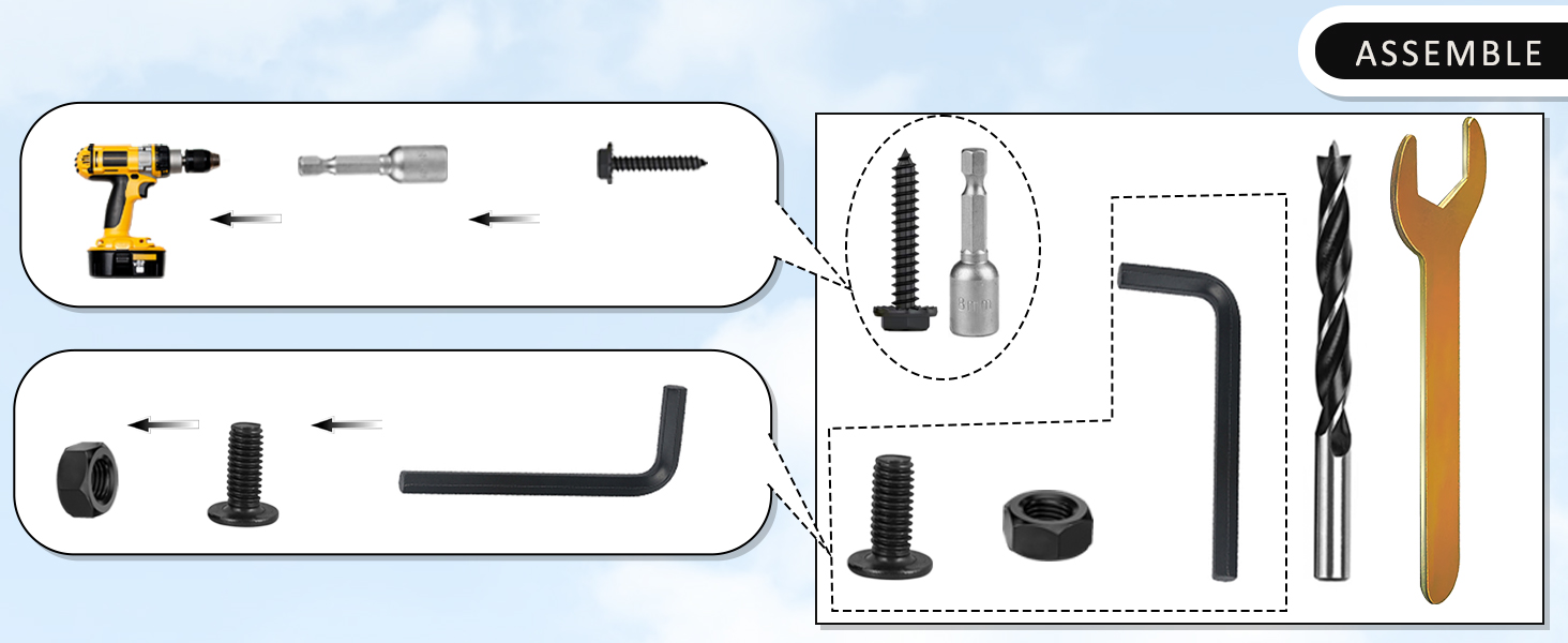 AceFly 4 Pack Fence Post Repair Kit 31.5" Heavy Duty