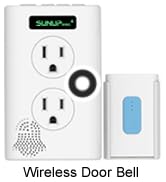 Wireless Doorbell,Door Bell Kit with Extra Outlets & Nightlight,1400Ft Range