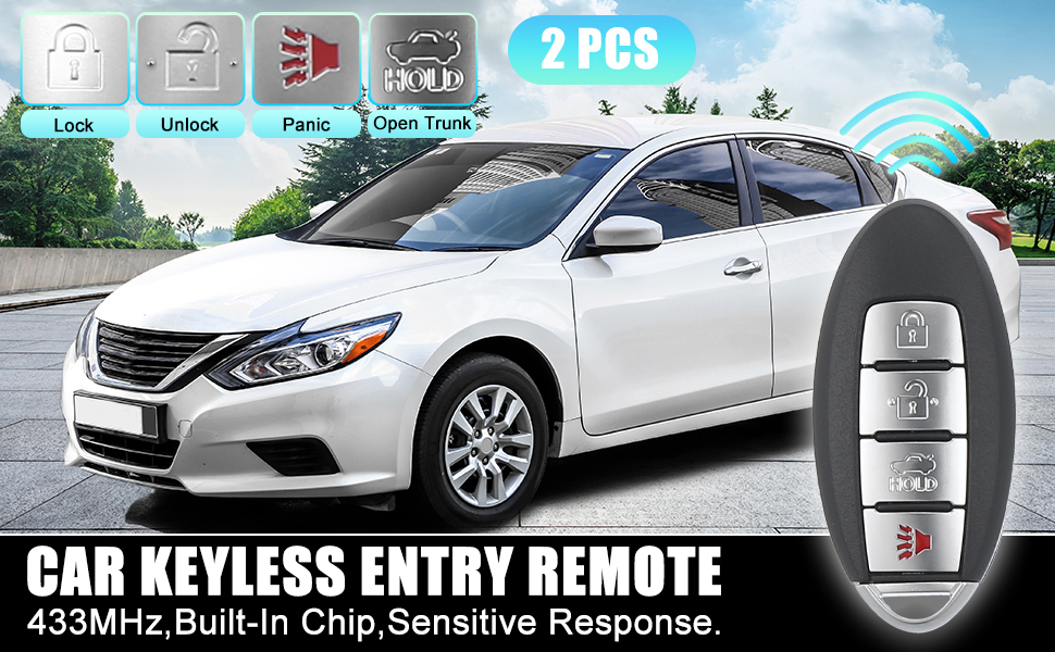 X AUTOHAUX 2pcs 433MHz KR5S180144014 Replacement Smart Proximity Insert Keyless