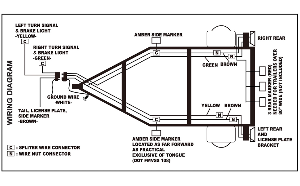 PEAKTOW PTL0101 Deluxe 12V LED Submersible Trailer Light Kit, Lighting