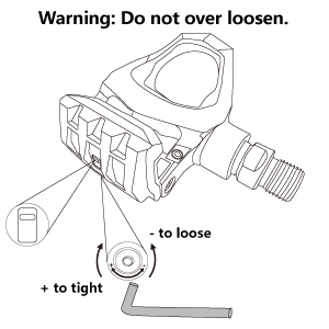 Adjust the tension of the pedal