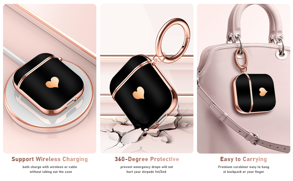 Maxjoy Compatible with Airpods Case,for Airpods 2nd