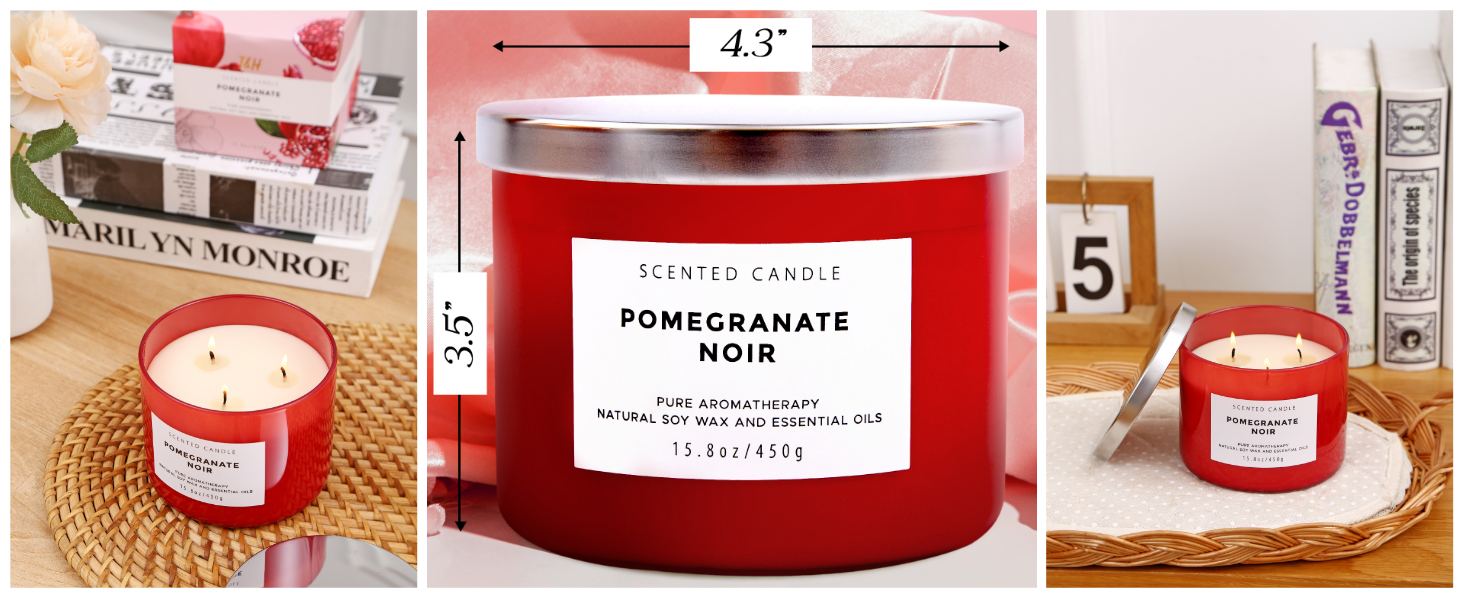 pomegranate candle orange candles pineapple candles citrus candles strawberry candle red candle soy