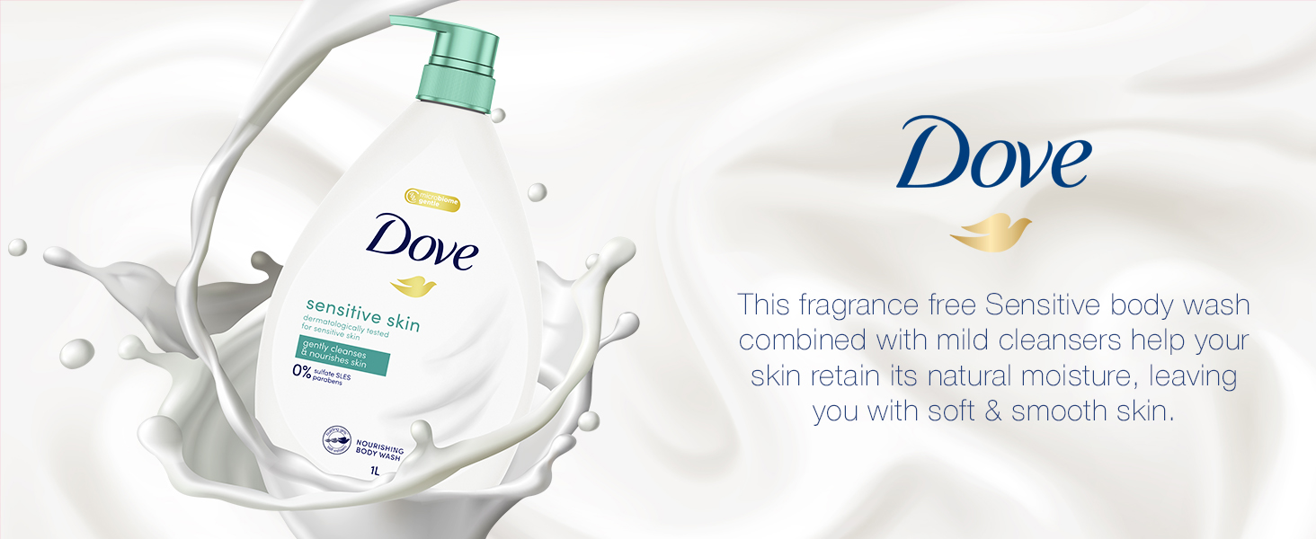 Dove Body Wash Sensitive, 1L Beauty