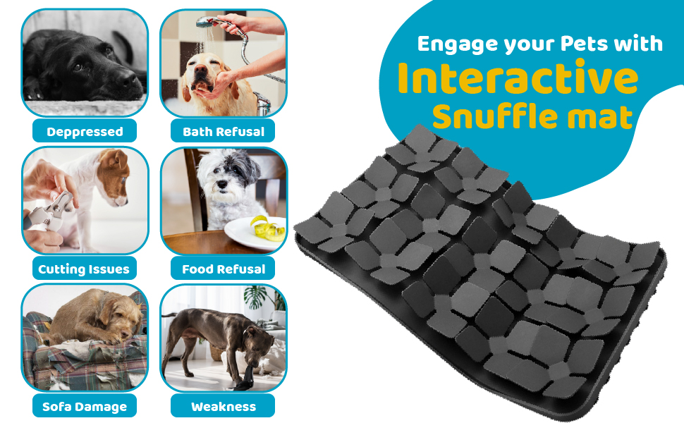 SAKHICRAFT Silicone Leaf Snuffle Mat for Dogs Dog Snuffle