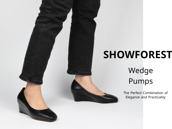 Amazon.com | SHOWFOREST Women's Closed Toe Wedges Low Heel