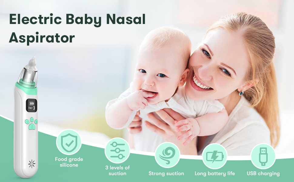 Arabest Nasal Aspirator Baby,Electric Baby Nose Sucker,Rechargeable