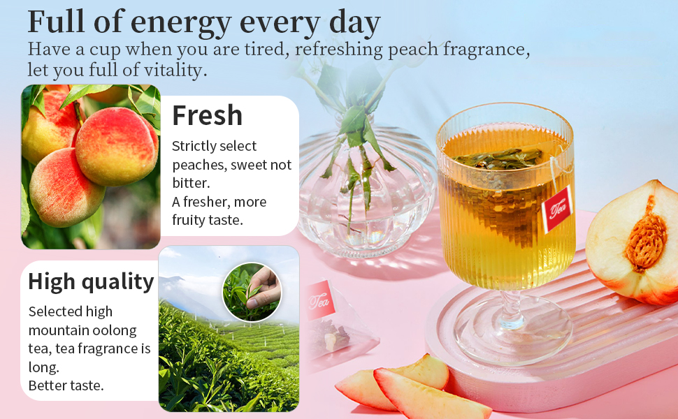 Hee Creek Peach Oolong Tea Bags,250g/8.82oz,White Peach Oolong Tea,Peach Aroma and