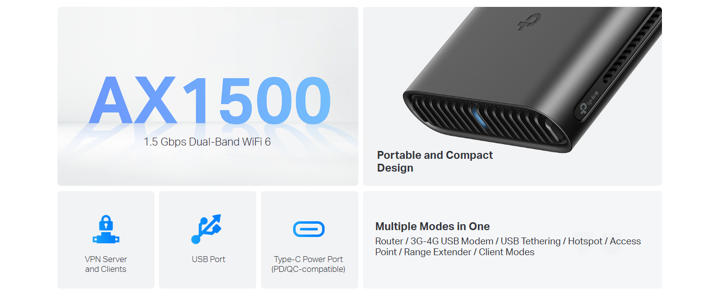 TL-WR1502X AX1500 Wi-Fi 6 Travel Router