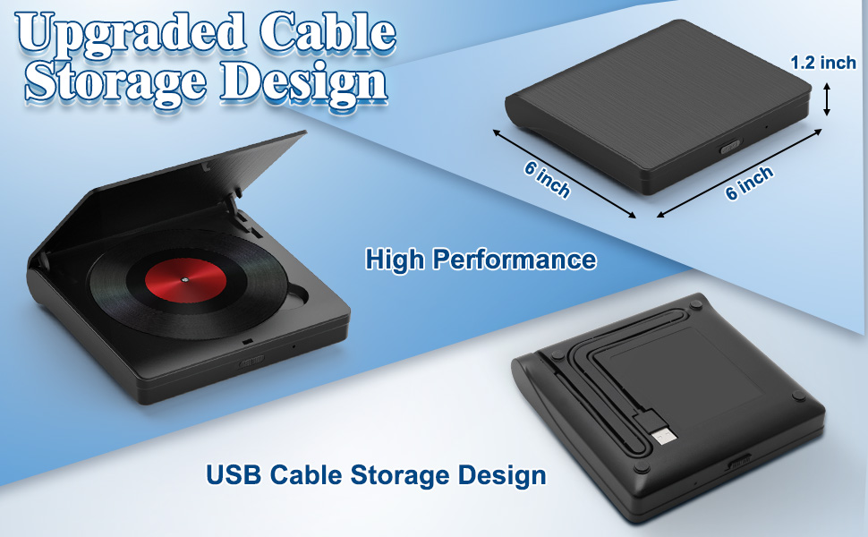 Jimtour Portable External CD Player for Car, New Universal Car CD