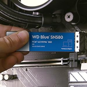 WD Blue SN580 1 TB, M.2 NVMe SSD, PCIe Gen4 x4, con hasta 4.150 MB
