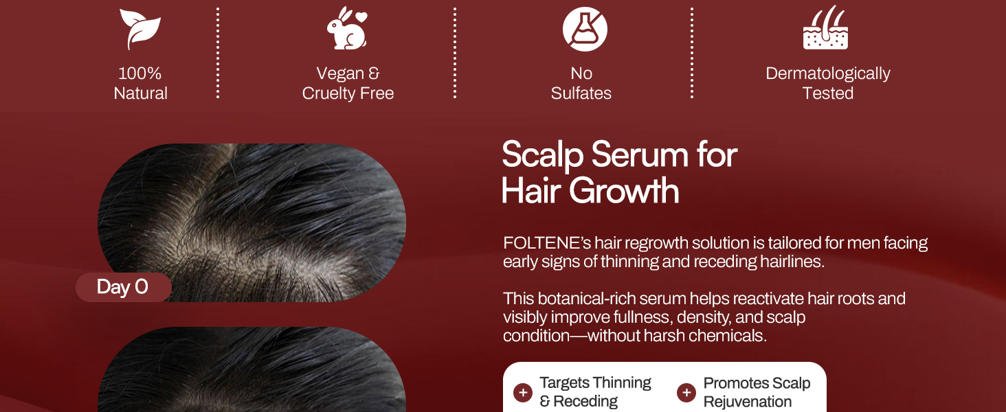 Hair Regrowth Serum for Men – Advanced Treatment to Strengthen, Restore Fullness and Reduce Thinning