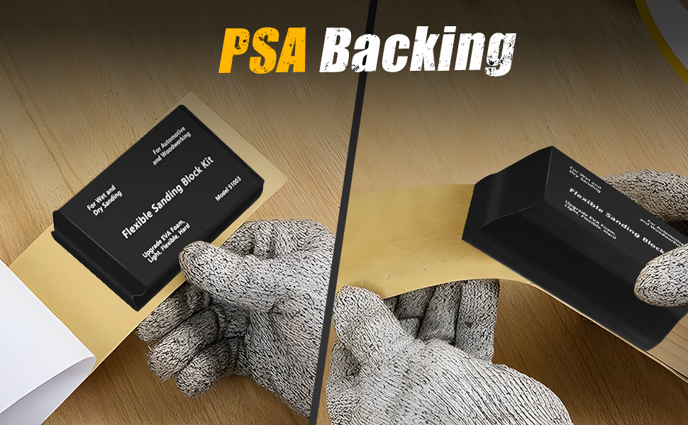 Sanding Block Kit 7 Piece Flexible EVA Foam Wet or Dry Auto Body Hand