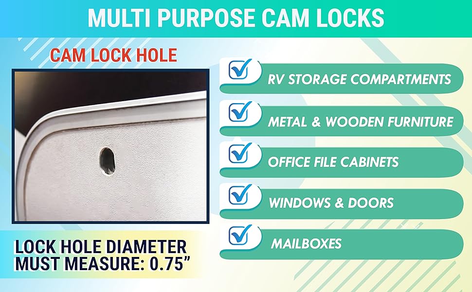 LATCH.IT 7/8” RV Storage Locks 5Pack RV Compartment Locks Utility
