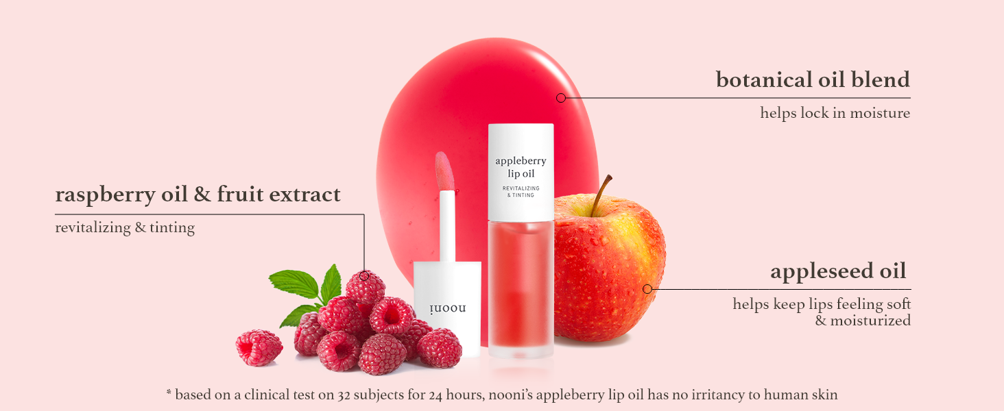 Appleberry Lip Oil Key Ingredients 