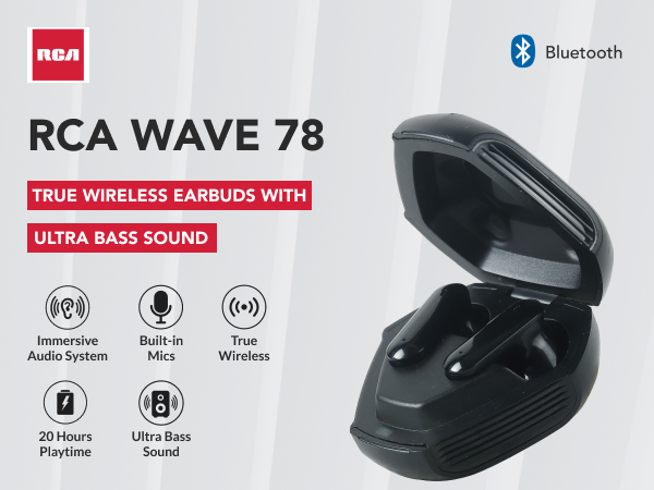 Amazon.com: RCA Wave-78 True Wireless Earbuds, Bluetooth