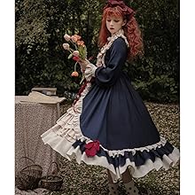 白雪姫 ゴスロリ ピンク 紺 ドレス ワンピース 花 ロリータ ロリィタ 白雪姫 ゴスロリ ピンク 紺 ドレス ワンピース 花 ロリータ ロリィタ
