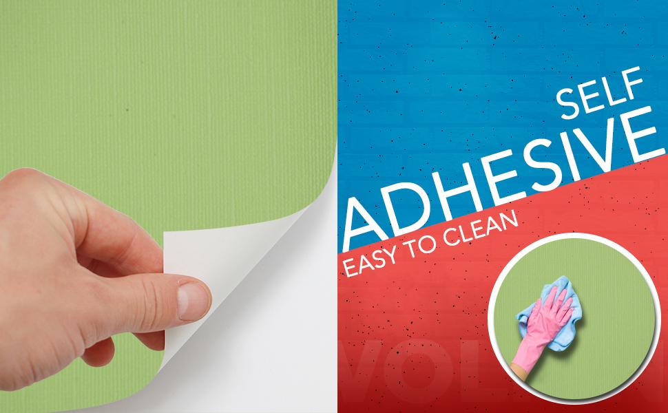 wolpin Wall Stickers Wallpaper Trendy Home Interior (45 x 300 cm) Living Room Decoration Self Adhesive Latest Pastel Colour DIY, Green solid dark green color wall sticker wallpaper, anti oil,decal, easy to clean, DIY, Self adhesive PVC