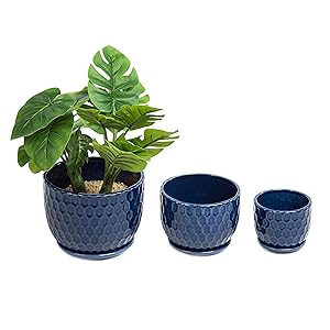 Ceramic Flower Pots with Drainage Hole and Saucer