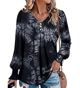 Angerella Long Sleeve Shirts for Women Comfy V Neck Fall Tops Dressy Casual Blouses Trendy Tunic ...
