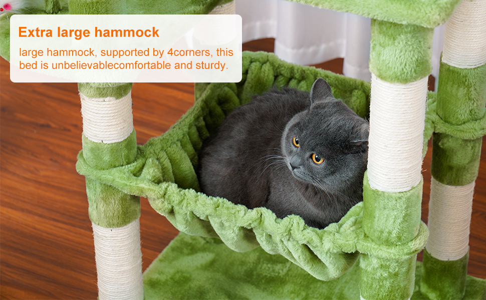 Heybly Cat Tree, 70 inches Tall Cat Tower condo with Toy