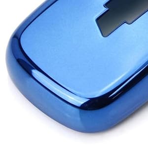 iJDMTOY Blue Metallic Chrome Finish TPU Key Fob Protective