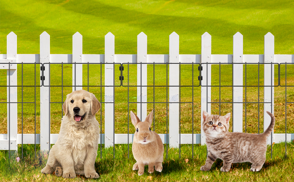 10 Pack Upgraded Garden Animal Barrier Fence,16.5'' (H
