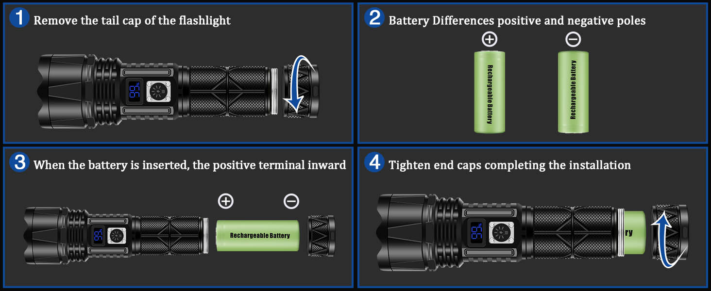 flashlights high lumens rechargeable