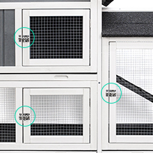 lapin☆ Amazon.com: Lifeand 56.7''L Deluxe Multi-Level Rabbit Hutch