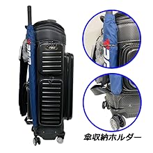 Amazon | キャディバッグ 4輪キャスター ポータブルゴルフバッグ