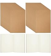 50 Pack A5 Kraft Notebooks, 8.3 x 5.5 Inch Journal Notebook Bulk Blank Paper Sketchbooks, Kraft C...