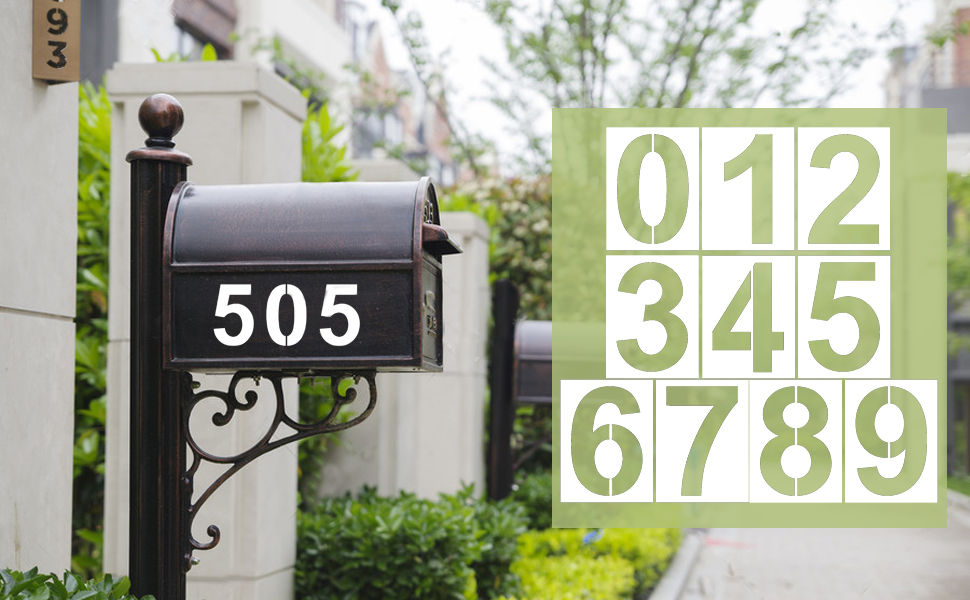 40Pcs Large Number Stencils Reusable Plastic Numbers