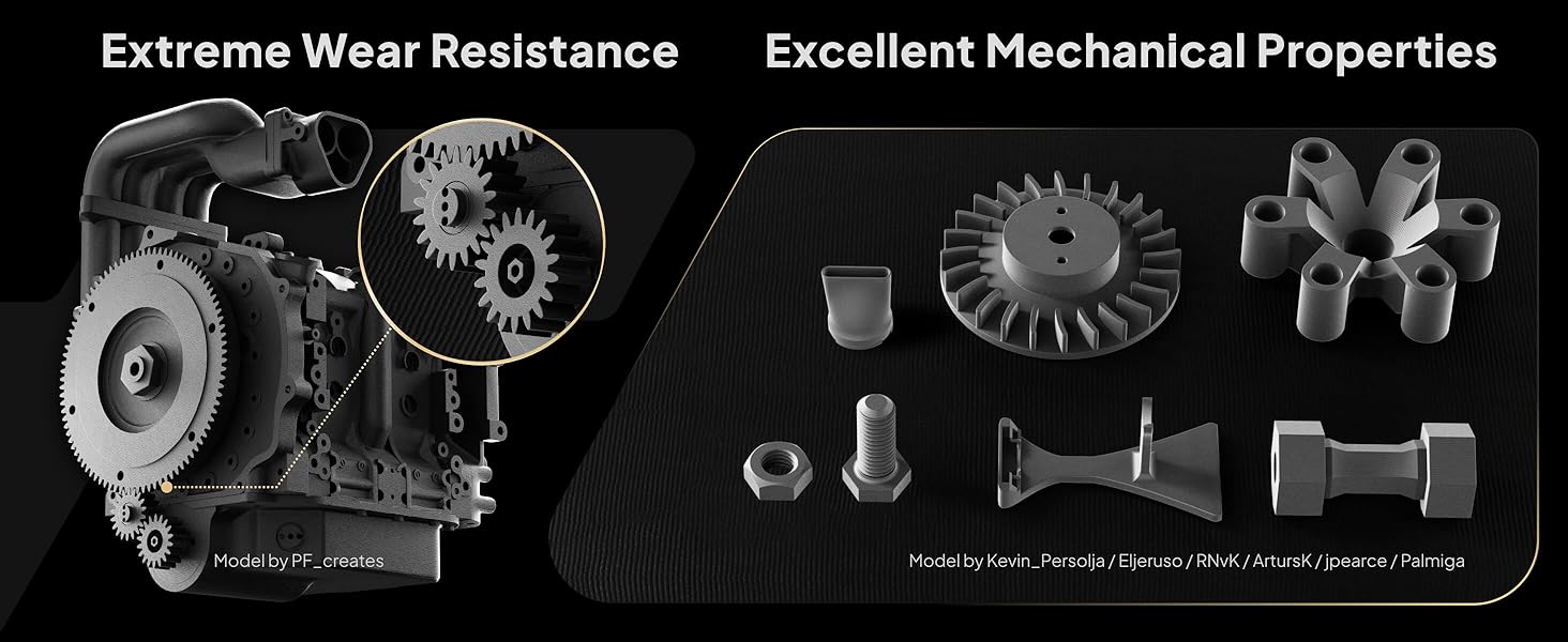 extreme wear resistance and excellent mechanical properties