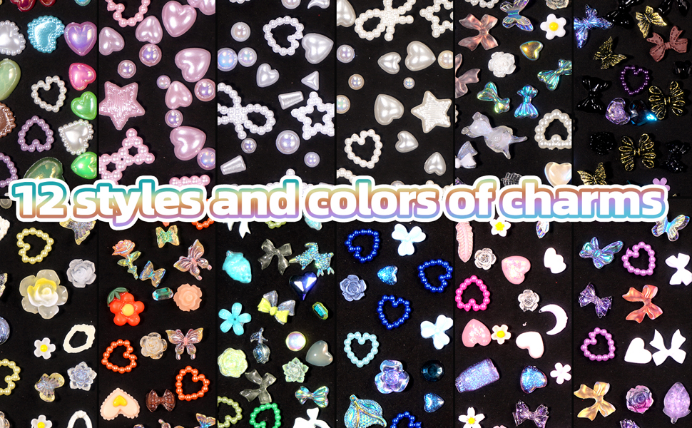 color nail charms