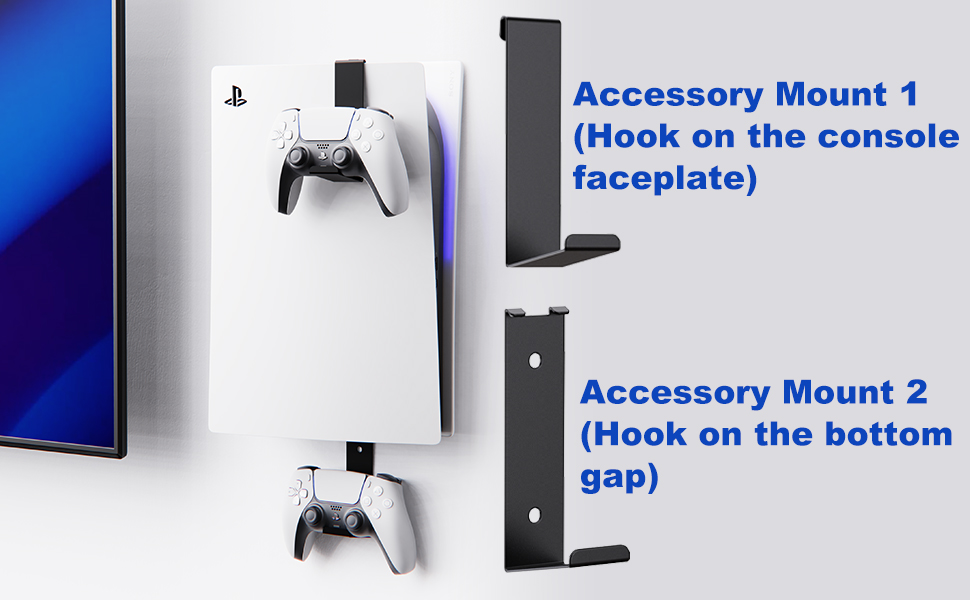 There are 2 accessories mounts included