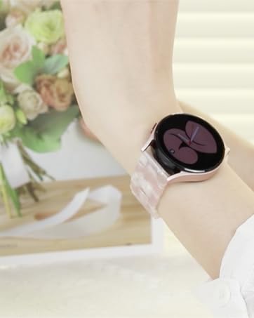 YGTIECS Compatible with Samsung Watch 4 Band Soft Comfortable Resin 20mm Band for Women