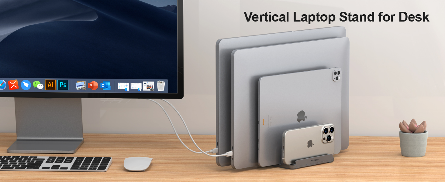 Vertical Laptop Stand for Desk