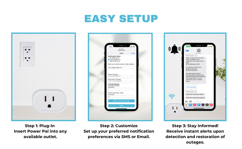Power Pal Power Outage Monitor Set Up Process