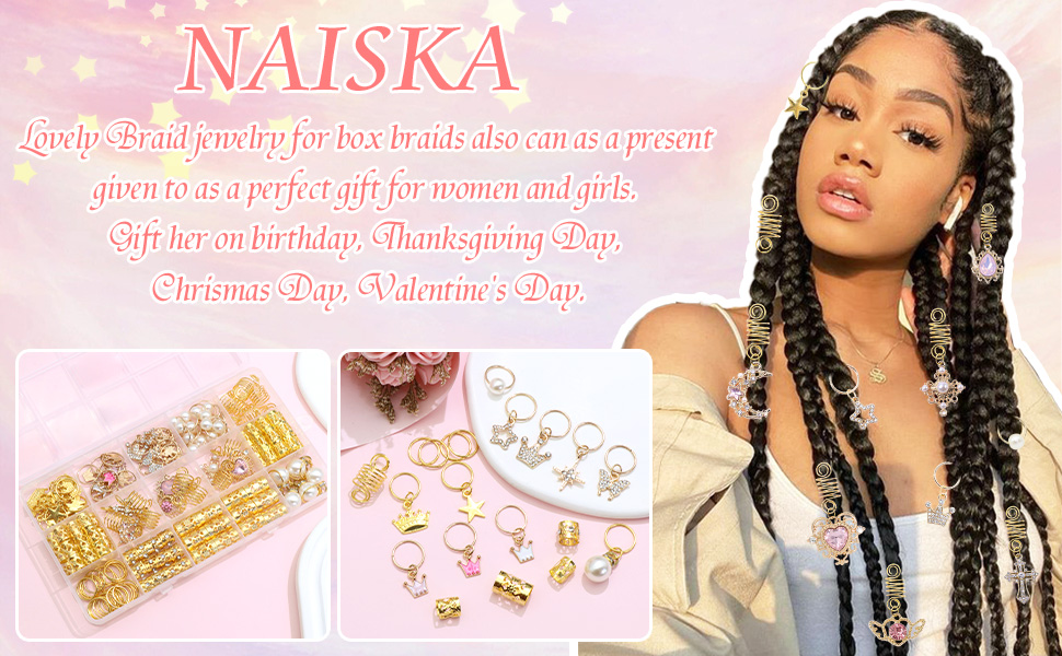 Hair Jewelry Dreadlock Accessories Hair Jewelry Gifts for Women and Teen Girls