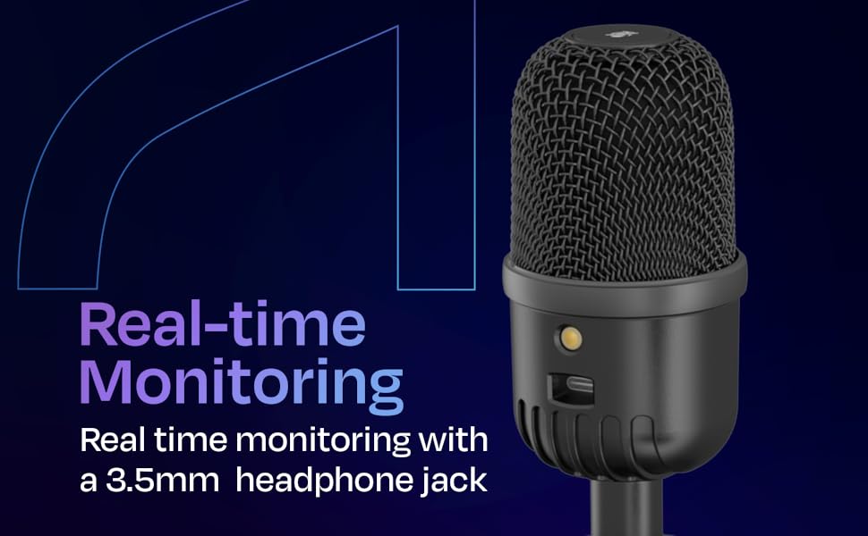 Kreo Rec Condenser Microphone Condenser Mic for Podcast TypeC & USB