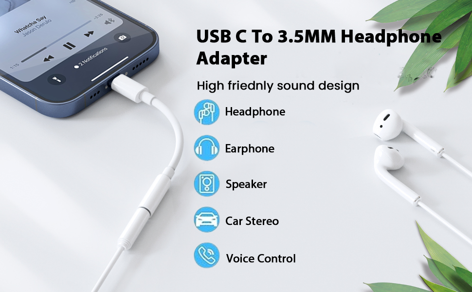 SPN-LO4C5-MYVN Type C to 3.5 mm Audio Jack Connector with DAC Headphone Converter Adapter