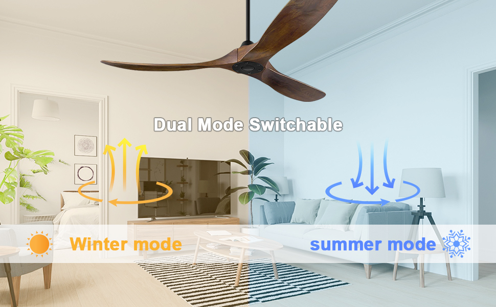 NWIASS Modern Propeller Ceiling Fan No Light, Outdoor