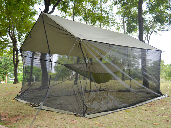 Amazon | Geer Top タープ メッシュ蚊帳付き ハンモック泊 防水