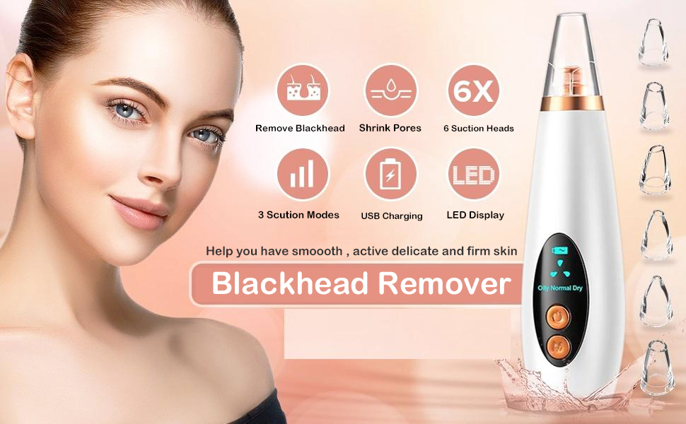 Clothydeal Blackhead Remover Vacuum 2021 Upgraded Facial Pore Cleaner And 6 Changeable Functional Heads For Removing Blackheads Pimples Grease Amazon In Beauty