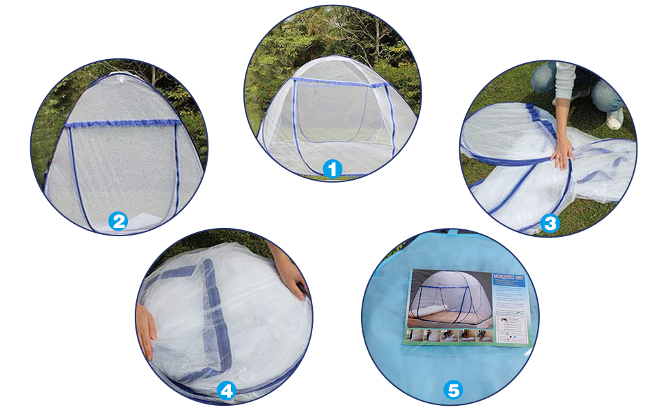 AnJeey Mosquito Net, Pop Up Portable for Single Door Mosquito Canopy