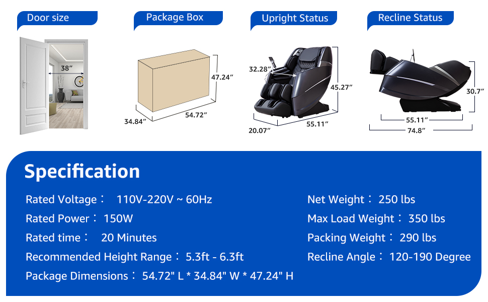 A606 massage chair detail
